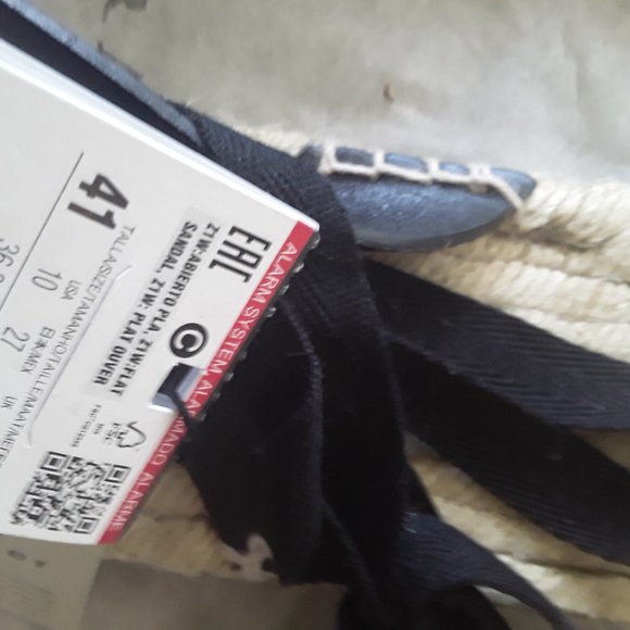 NWT Zara Lace-Up Espadrilles Sandals Size 10 EU 41 - Picture 6 of 11